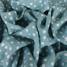 Load image into Gallery viewer, Viscose Polka Dot Print - Dotty Sea
