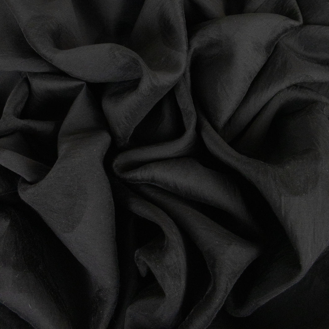 Tencel Nylon Jacquard Spot - Scofield Black