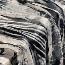 Load image into Gallery viewer, Shadows Silk Viscose Nylon Burnout Deadstock - Black and White
