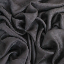 Load image into Gallery viewer, Skyline Silk Satin Designer End – Granite Charcoal Jacquard
