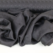 Load image into Gallery viewer, Skyline Silk Satin Designer End – Granite Charcoal Jacquard
