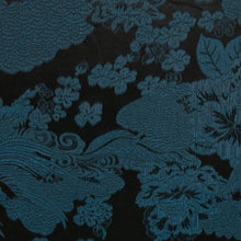 Load image into Gallery viewer, Sonata Two Tone Jacquard Satin – Petrol &amp; Black
