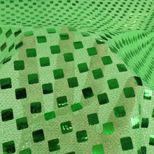 Load image into Gallery viewer, Glitter Dot Mesh Deadstock - Bright Green
