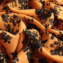 Load image into Gallery viewer, Sunbeam Rayon Print Deadstock - Marigold &amp; Black

