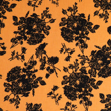 Load image into Gallery viewer, Sunbeam Rayon Print Deadstock - Marigold &amp; Black
