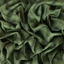 Load image into Gallery viewer, Washed Cotton Blend Plaid Check - Wynne Green
