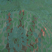 Load image into Gallery viewer, Cotton Nylon Corded Floral Lace - Goddess Aqua
