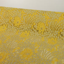 Load image into Gallery viewer, Cotton Nylon Two-Tone Corded Lace - Heiress Yellow &amp; Cream
