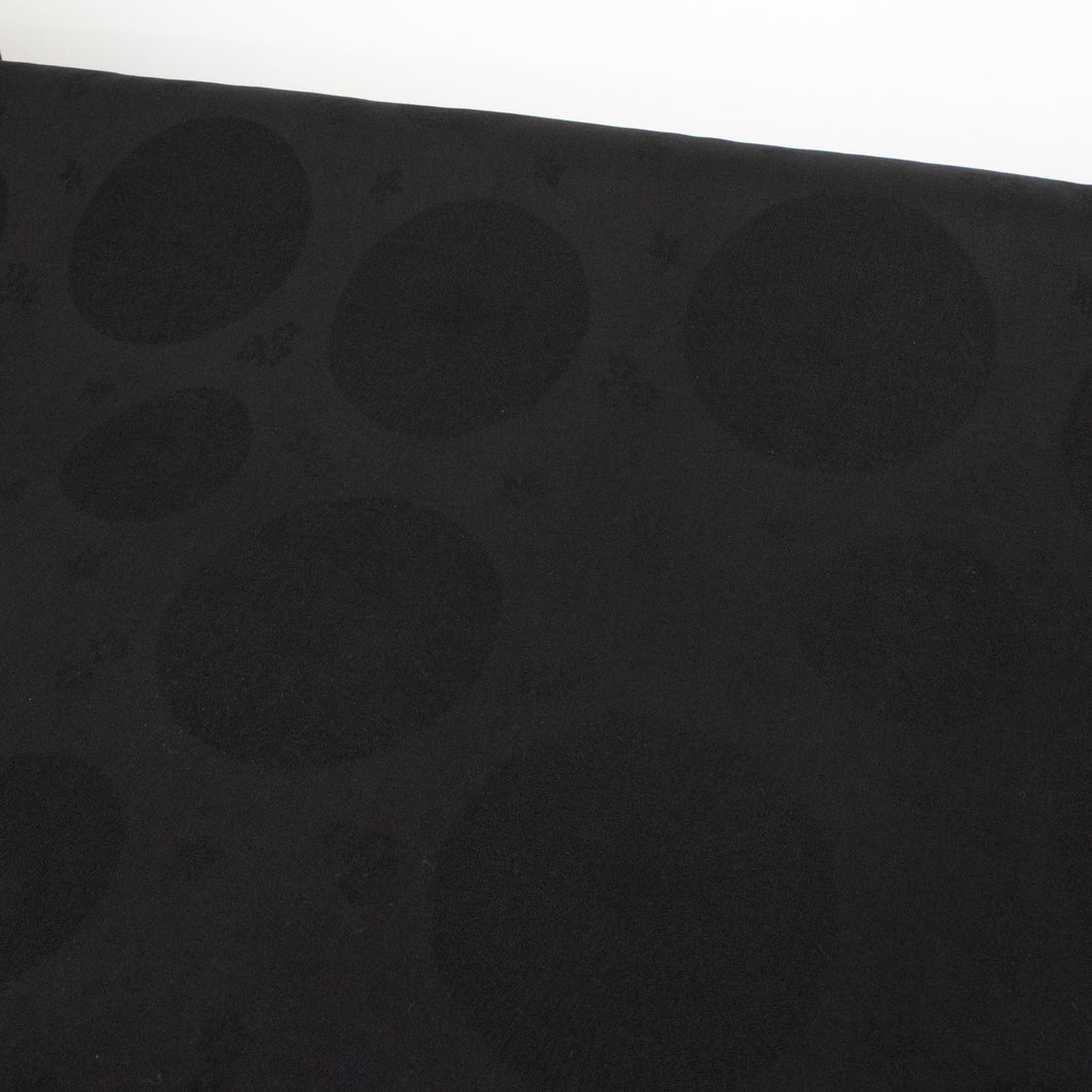 Cotton Linen Viscose Jacquard Deadstock - Tallulah Black