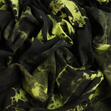Load image into Gallery viewer, Tie Dye Effect Cotton T-Shirt Knit - Black &amp; Olive
