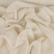 Cotton Nylon Self Stripe Voile - Tucker Cream