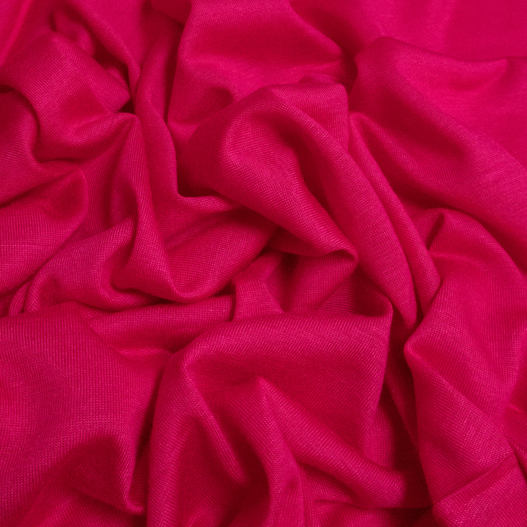 Modal Knit T-Shirting Deadstock - Fuchsia