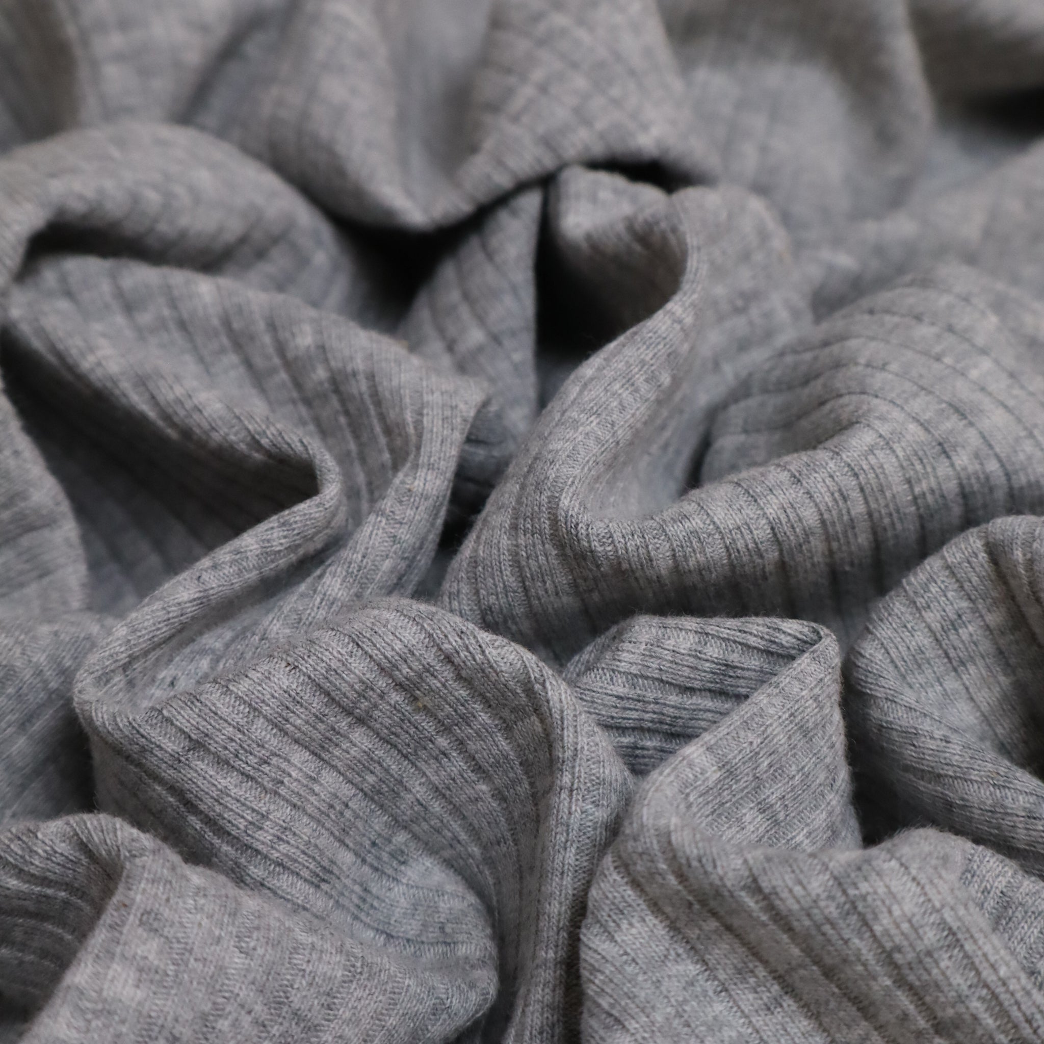 Wide Rib Knit Grey Marle – Fabric Box