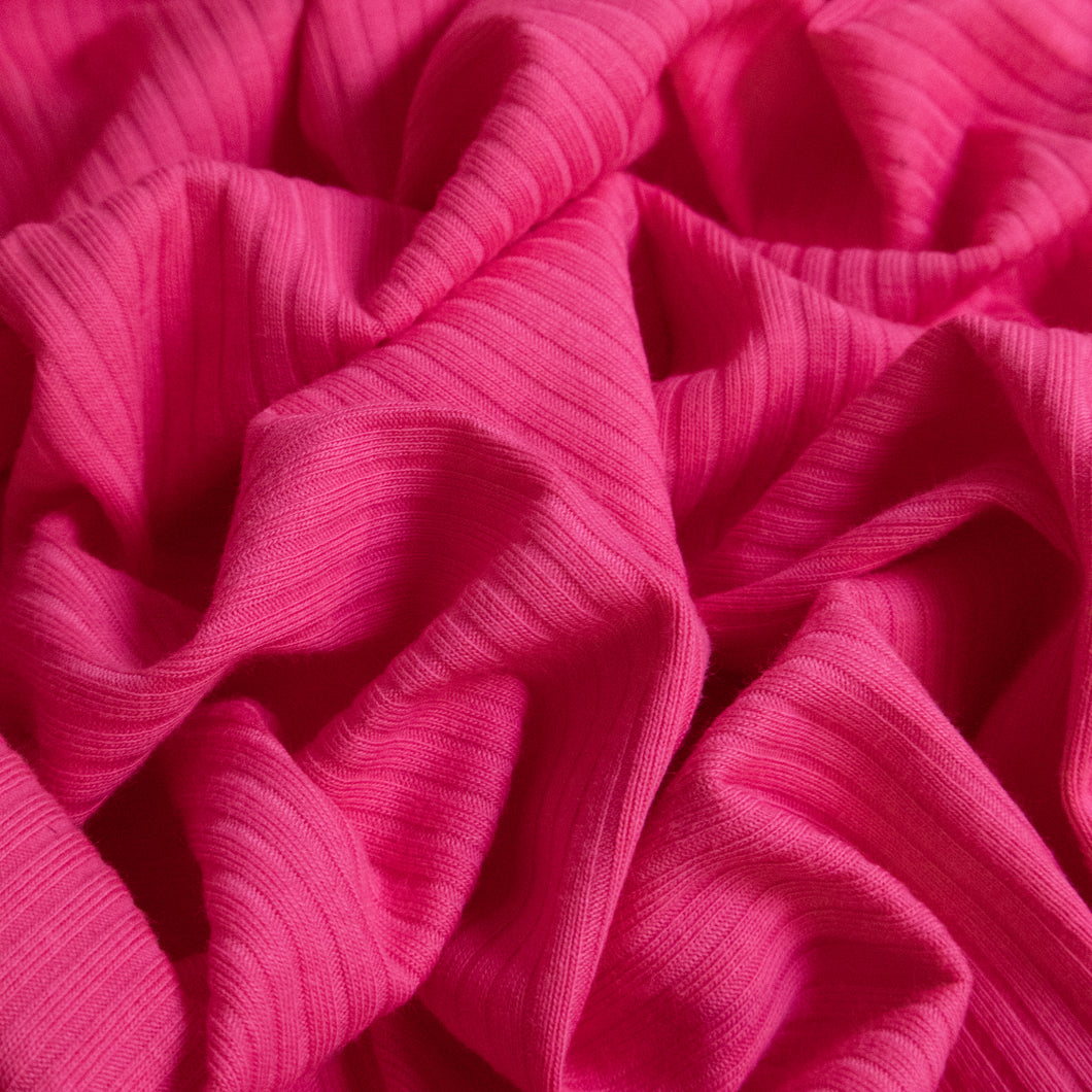 Wide Rib Knit - Hot Pink