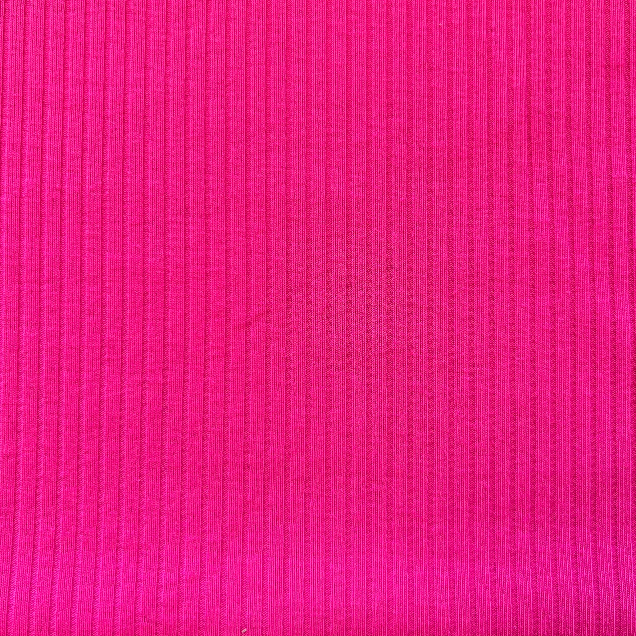 Wide Rib Knit - Hot Pink – Fabric Box