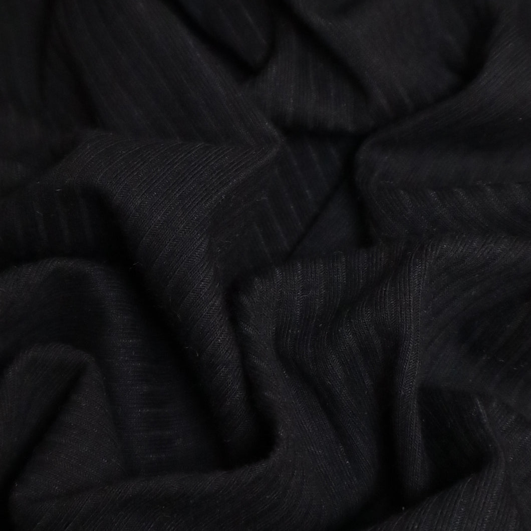 Wide Rib Knit - Black