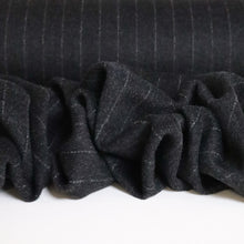 Load image into Gallery viewer, Wool Coating Deadstock - Charcoal Pinstripe Melton
