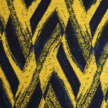 Load image into Gallery viewer, Abstract Chevron Printed Knit - Ink &amp; Yellow
