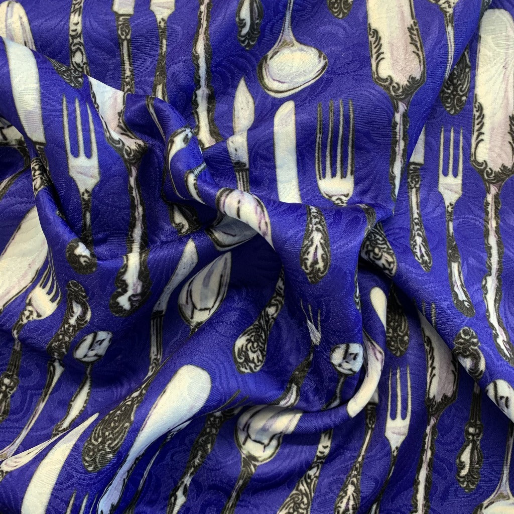 Vintage Cutlery Jacquard - Royal