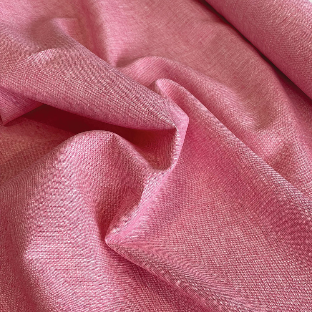 Lightweight Linen Cotton Crossweave - Pink