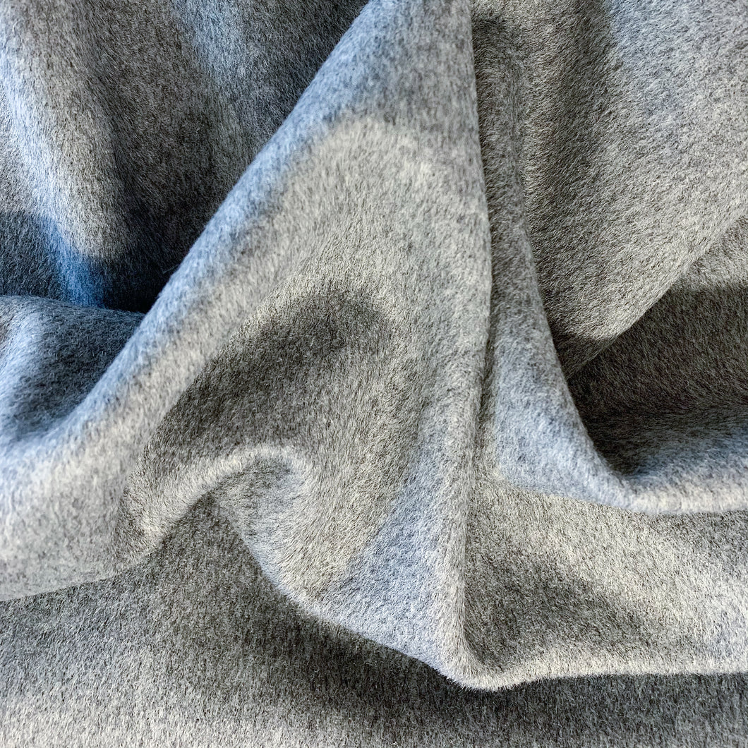 Pure Wool Coating - Silver Marle