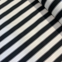 Load image into Gallery viewer, Chipley Washed Cotton Stripe Print Deadstock - Black/White
