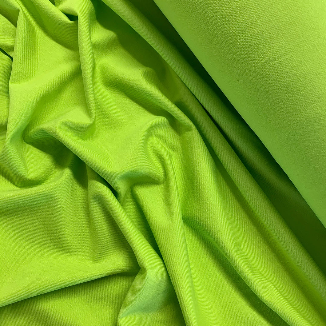 Cotton Spandex T-Shirting - Lime
