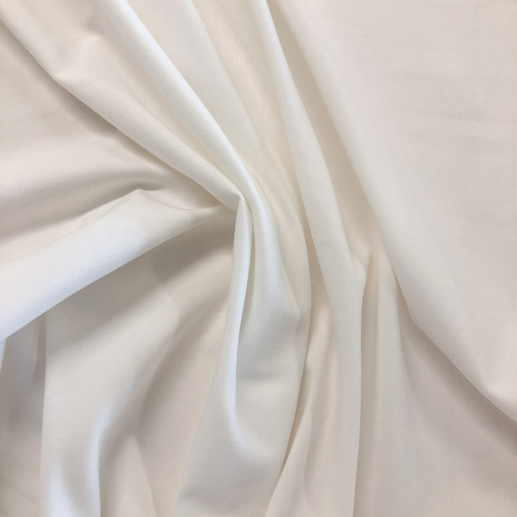 Cotton Spandex T-Shirting - Winter White