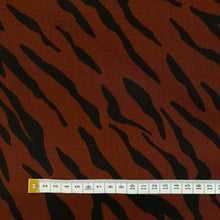 Load image into Gallery viewer, Tiger Stripe Print Crepe Deadstock - Pecan and Black
