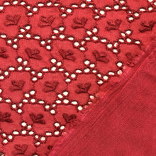 Load image into Gallery viewer, Rayon Broderie Deadstock - Red
