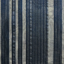 Load image into Gallery viewer, Silk Lurex Stripe Deadstock - Midnight Blue

