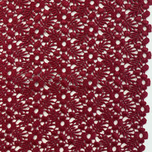 Load image into Gallery viewer, Embroidered Floral Lace Deadstock - Bordeaux
