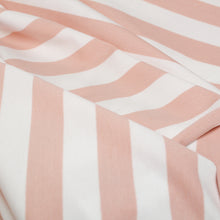 Load image into Gallery viewer, Cotton Spandex Stripe - Blush/White
