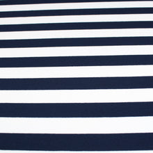 Load image into Gallery viewer, Cotton Spandex Stripe - Navy/White
