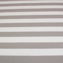 Load image into Gallery viewer, Cotton Spandex Stripe - Silver/White

