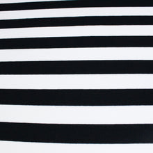 Load image into Gallery viewer, Cotton Spandex Stripe - Black/White
