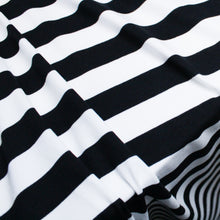 Load image into Gallery viewer, Cotton Spandex Stripe - Black/White
