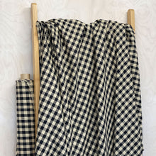 Load image into Gallery viewer, Linen Cotton Gingham - Black &amp; Beige
