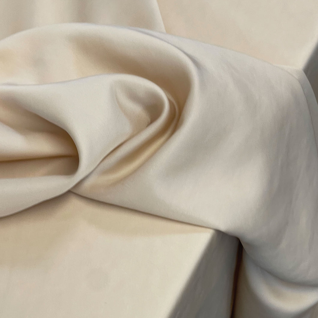 Recycled Polyester Matte Satin - Beige