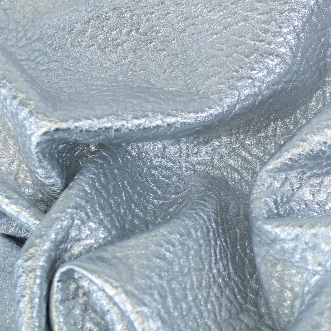 Pebbled Leatherette - Silver