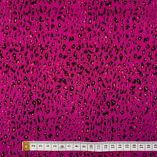 Load image into Gallery viewer, Micro Leopard Crepe Print Deadstock - Magenta
