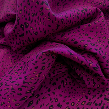 Load image into Gallery viewer, Micro Leopard Crepe Print Deadstock - Magenta
