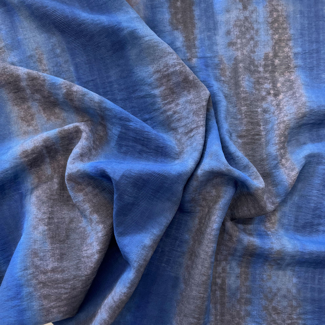 Tie Dye Effect Print Deadstock - Blue