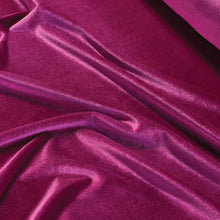 Load image into Gallery viewer, Stretch Velvet Jersey - Fuchsia
