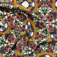 Load image into Gallery viewer, Fleur Tile Crepe de Chine Print - Mustard
