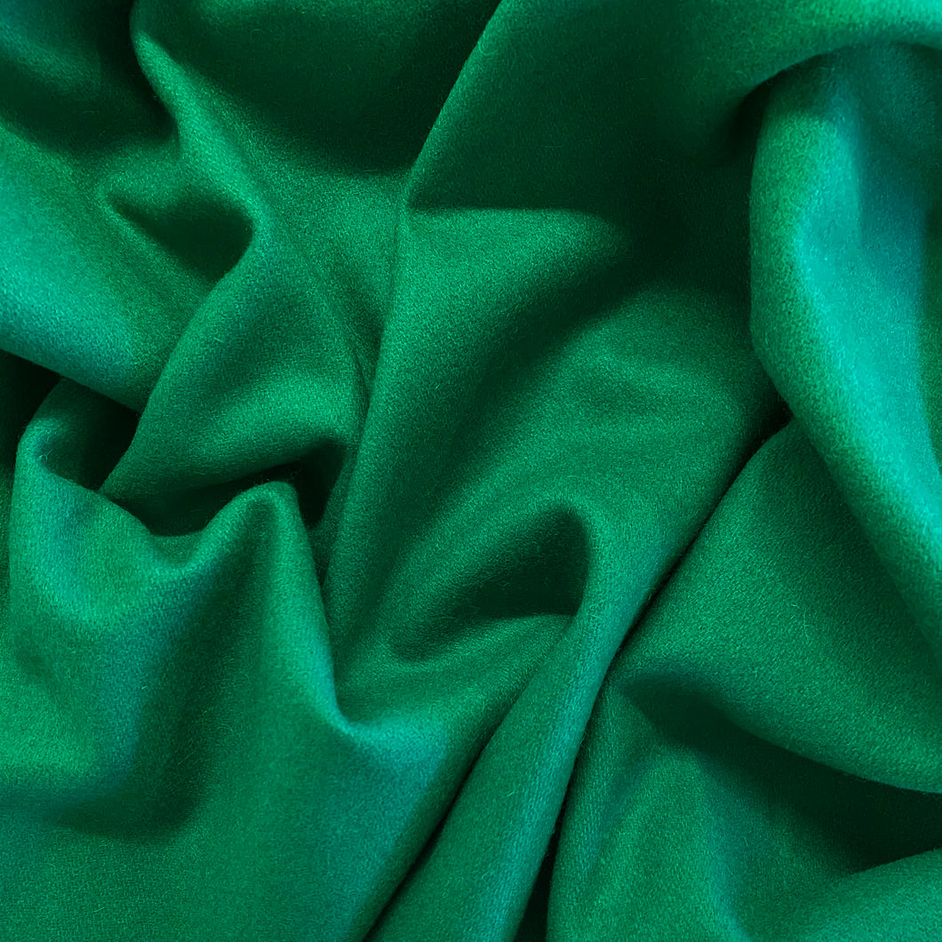 Wool Viscose Melton Coating - Emerald