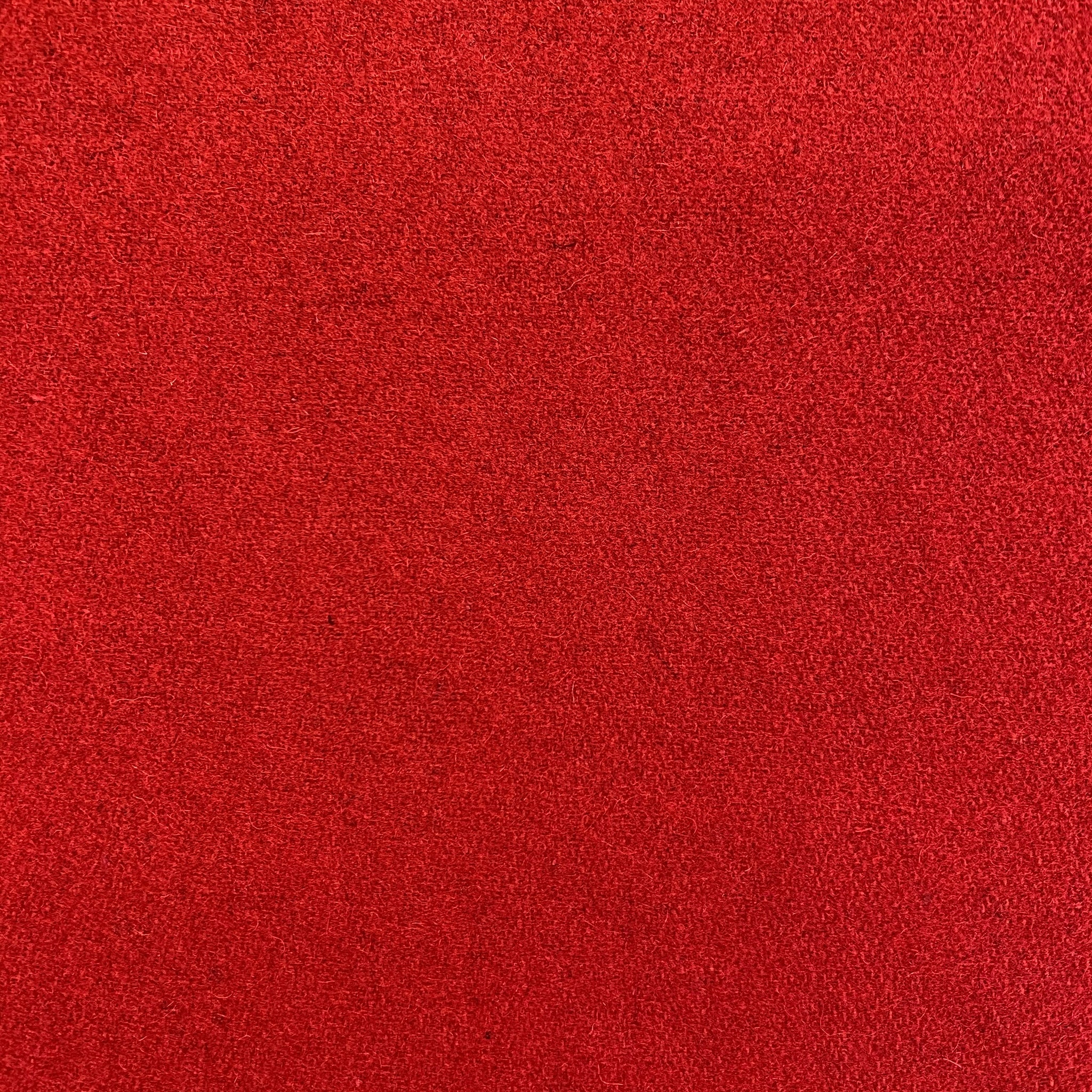 Wool Viscose Melton Coating - Red