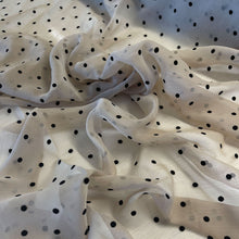 Load image into Gallery viewer, Polka Dot Crinkle Chiffon - Beige
