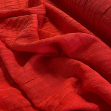 Load image into Gallery viewer, Self-Check Linen Cotton Voile - Red | End of Line
