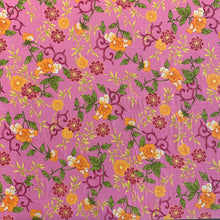 Load image into Gallery viewer, Vine Floral Stretch Sateen Deadstock - Pink
